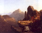 Thomas Cole Scene from The Last of the Mohicans oil on canvas